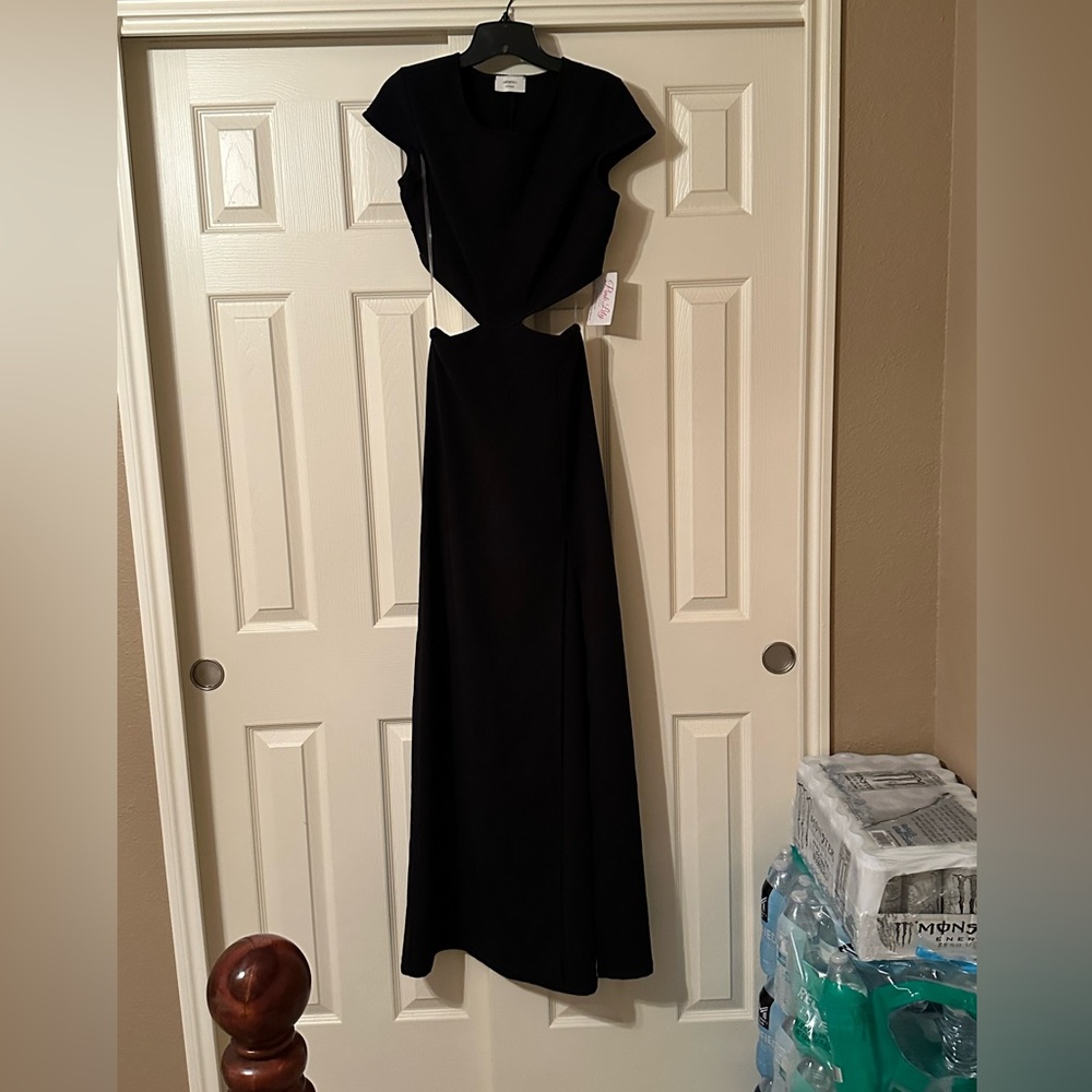 Black Women's Cutout Evening Dress
